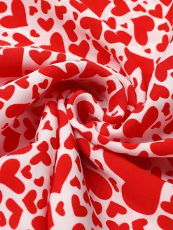 Outlet Retro Stage 1960s Heart Strap Fishtail Dress Red