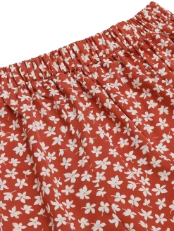 Fashion Retro Stage 1940s High Waist Floral Wide-Leg Pants Red
