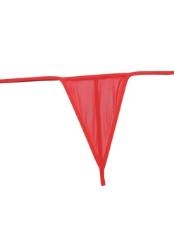 Discount Retro Stage 1950s Lace Sheer Straps Nightgown Red