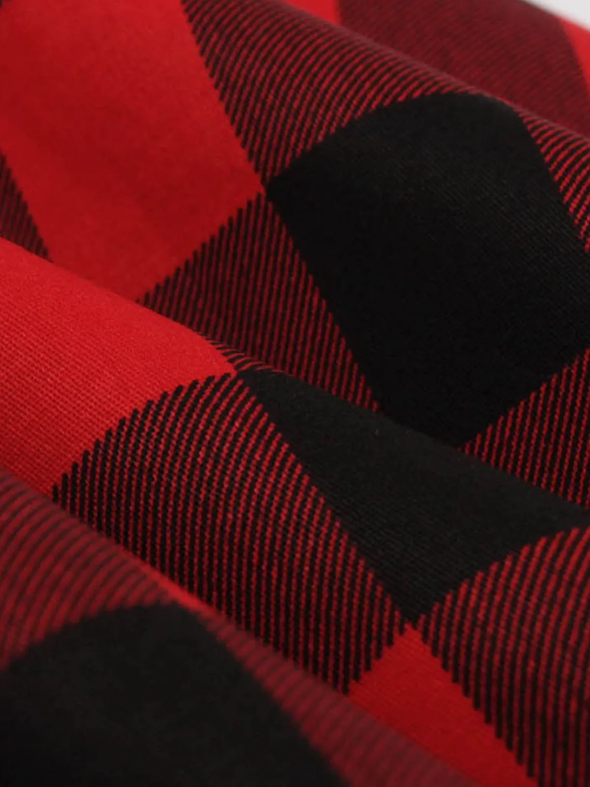 Fashion Retro Stage 1950s Plaid Bowknot Swing Dress Red