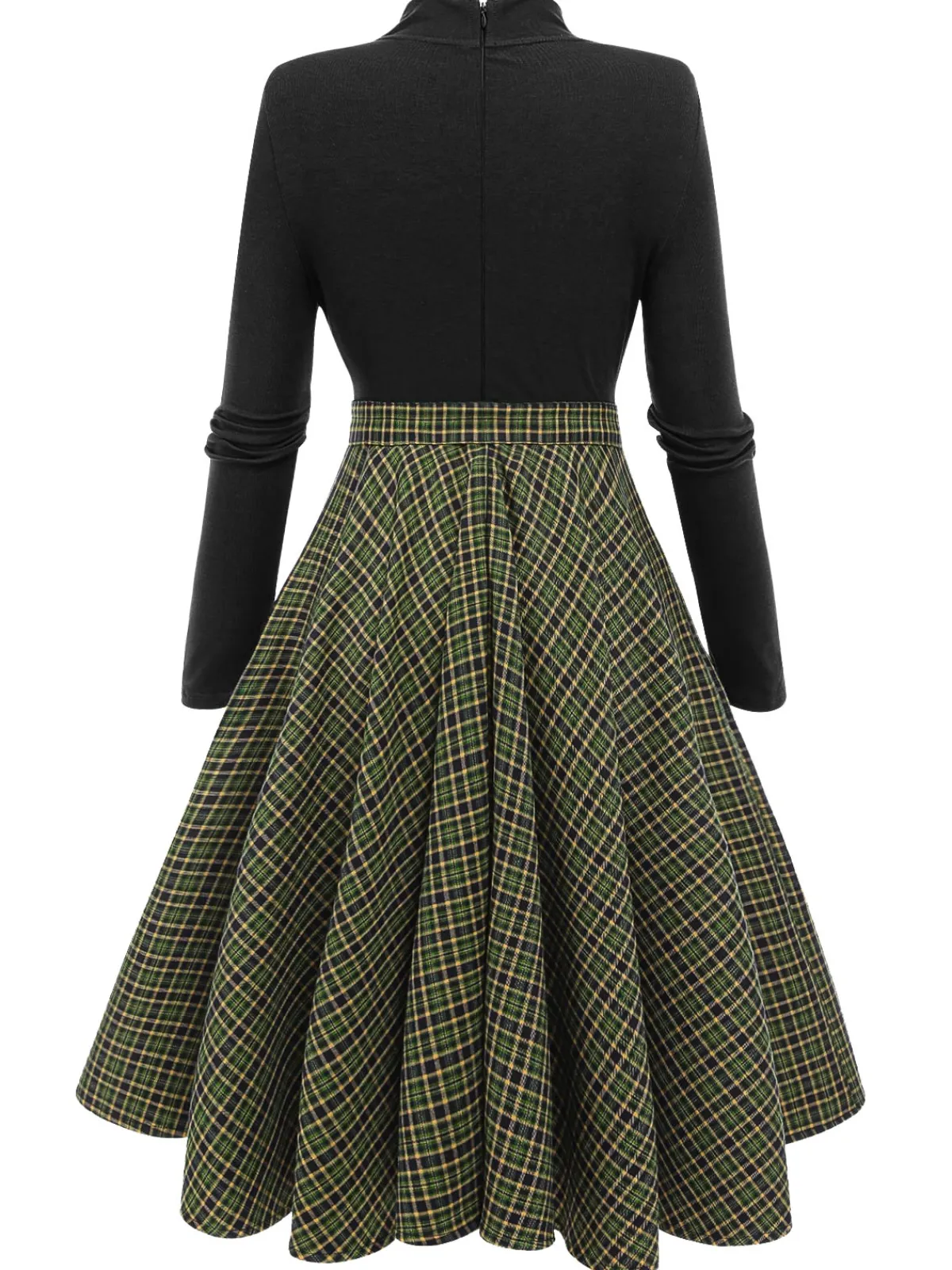 Sale Retro Stage Red 1950s Plaid Knitting Dress
