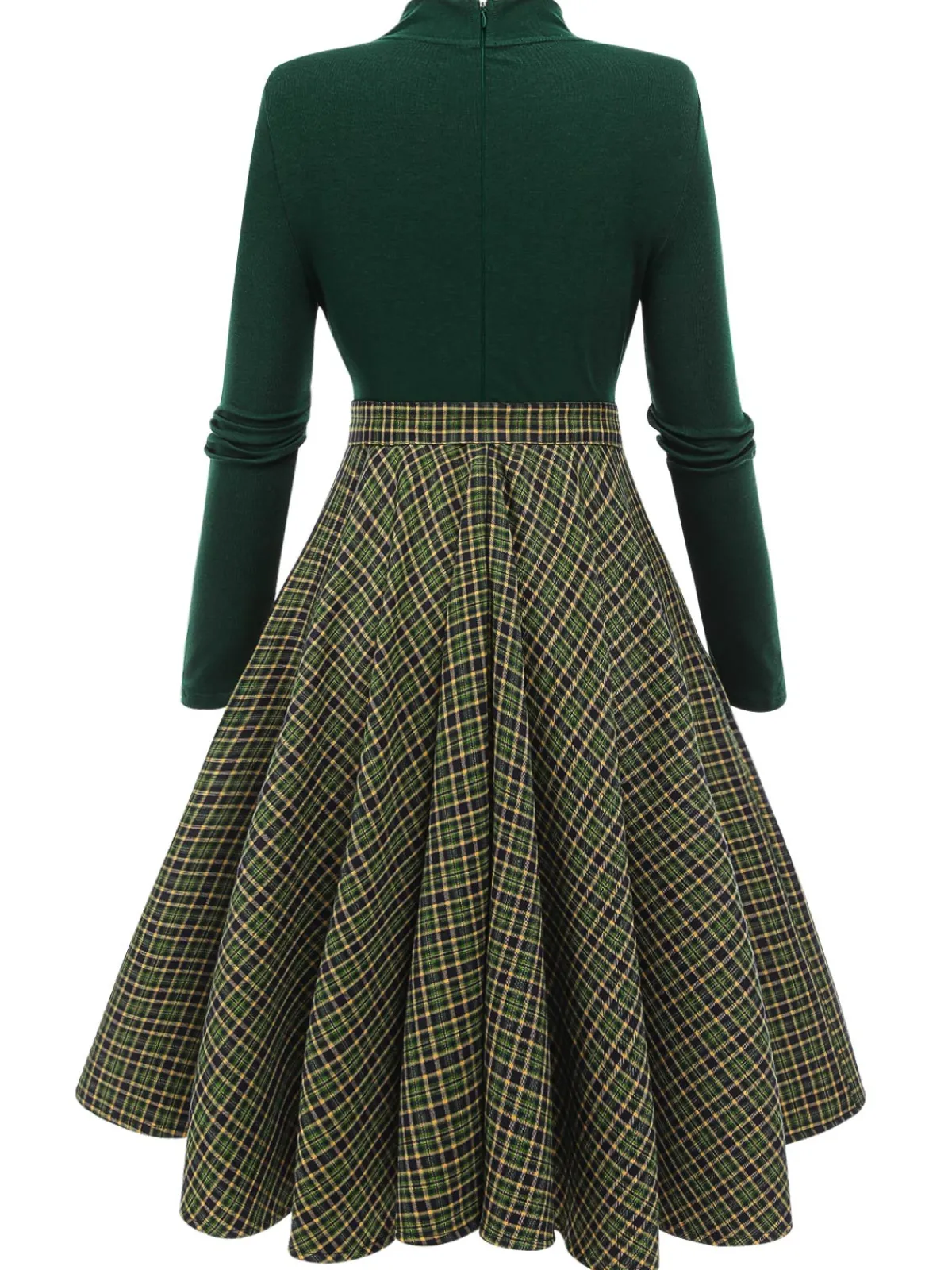Sale Retro Stage Red 1950s Plaid Knitting Dress