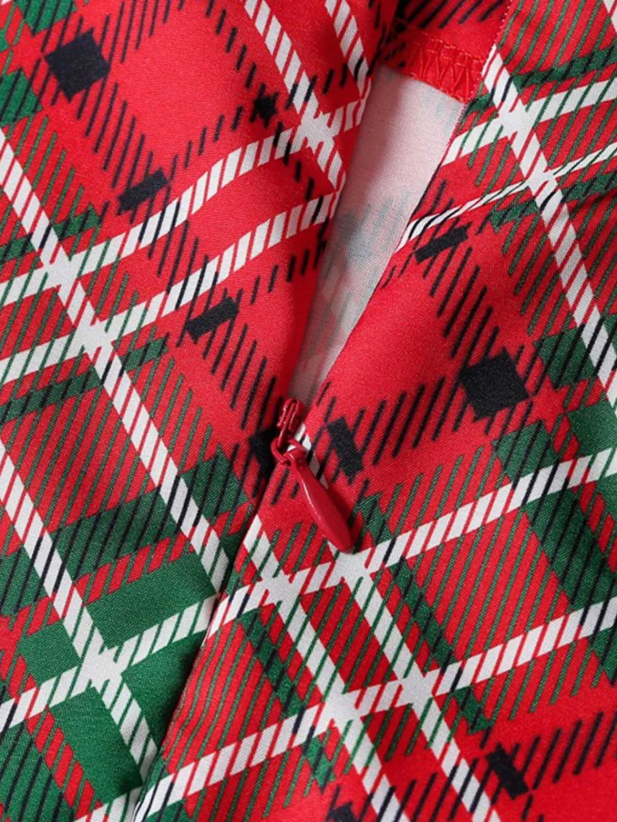 Sale Retro Stage 1950s Plaid Sleeveless Dress Red