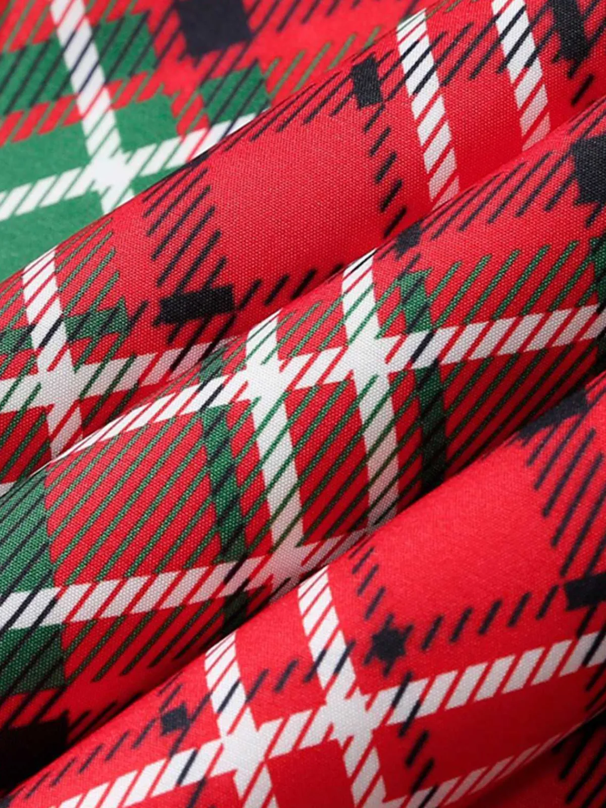 Sale Retro Stage 1950s Plaid Sleeveless Dress Red