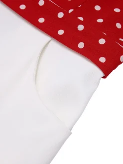 Outlet Retro Stage 1950s Polka Dot Spaghetti Strap Jumpsuit Red