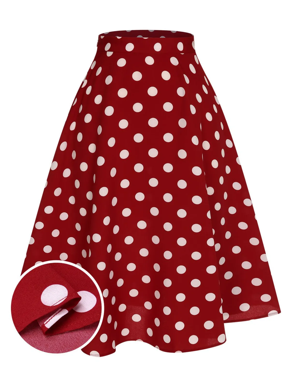 Sale Retro Stage 1950s Polka Dot Swing Skirt Red