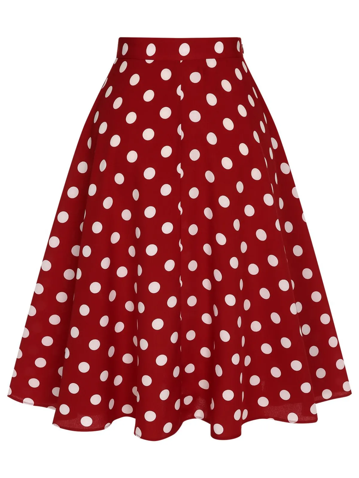 Sale Retro Stage 1950s Polka Dot Swing Skirt Red