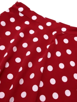 Sale Retro Stage 1950s Polka Dot Swing Skirt Red