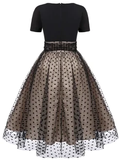 Hot Retro Stage Red 1950s Polka Dot Swing Vintage Dress