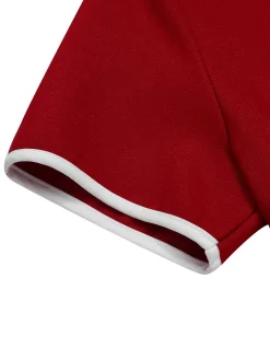 Fashion Retro Stage Red 1960s Solid Faux Pocket Dress True Red