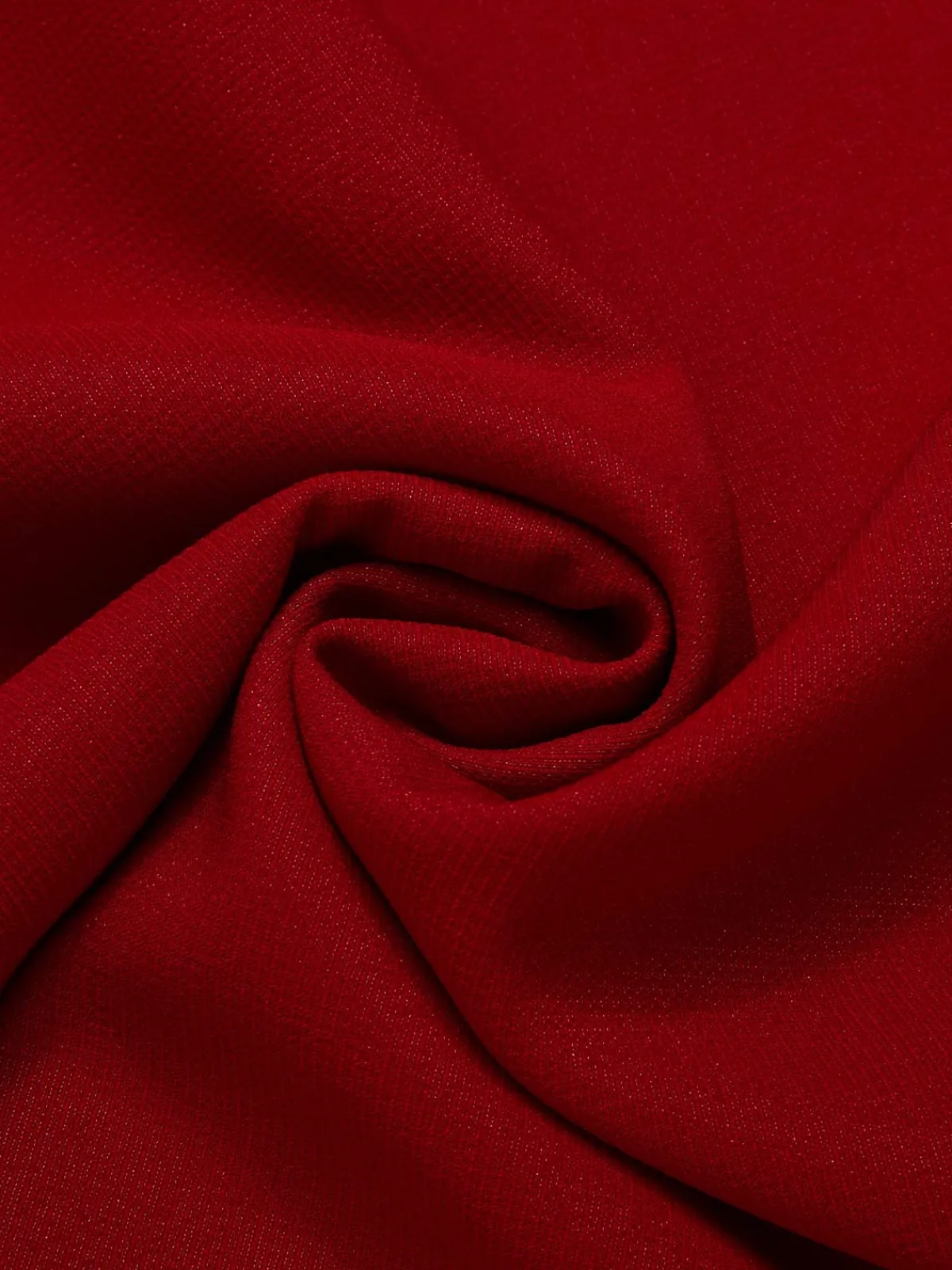 Fashion Retro Stage Red 1960s Solid Faux Pocket Dress True Red