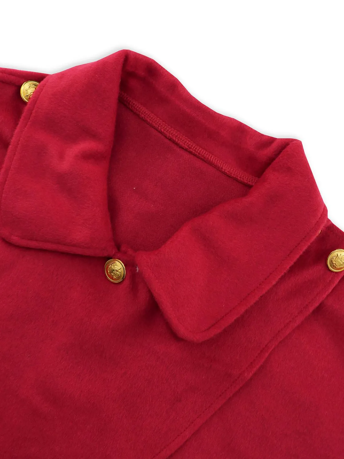 Best Retro Stage Red 1950s Solid Lapel Cloak Coat