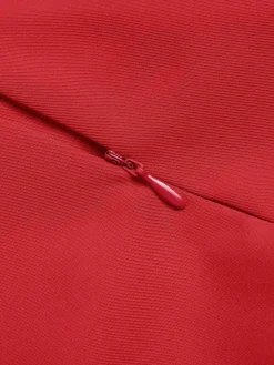 New Retro Stage 1930s Solid Lapel Wide Leg Jumpsuit Red