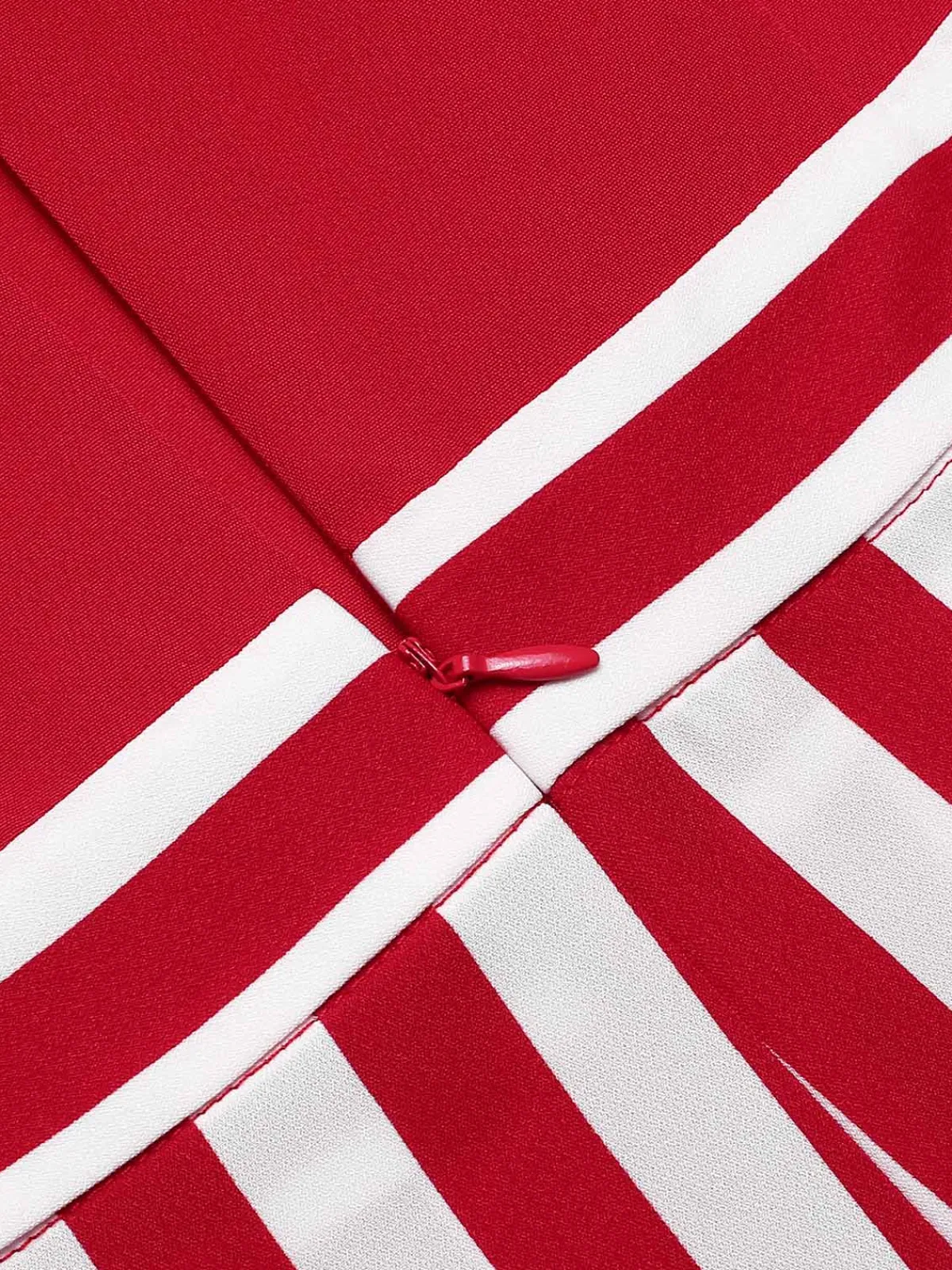 Clearance Retro Stage Red 1950s Striped Bow Dress