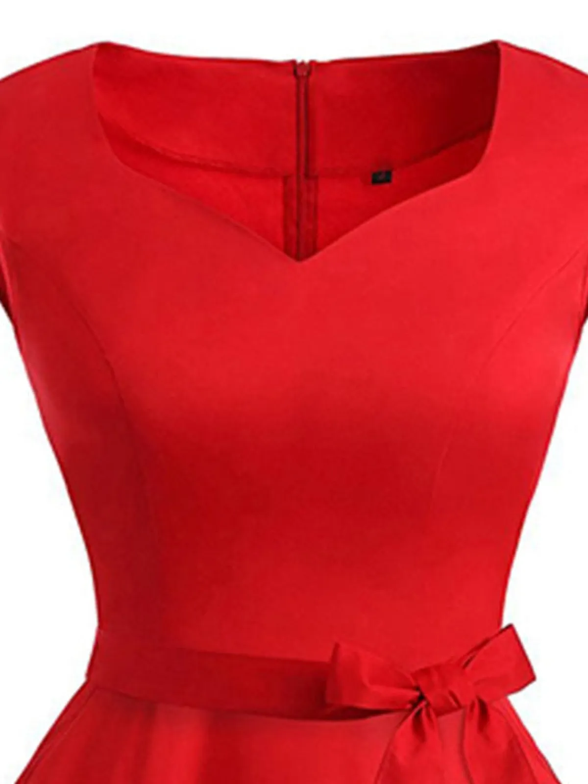 Online Retro Stage Red 1950s Sweetheart Swing Dress