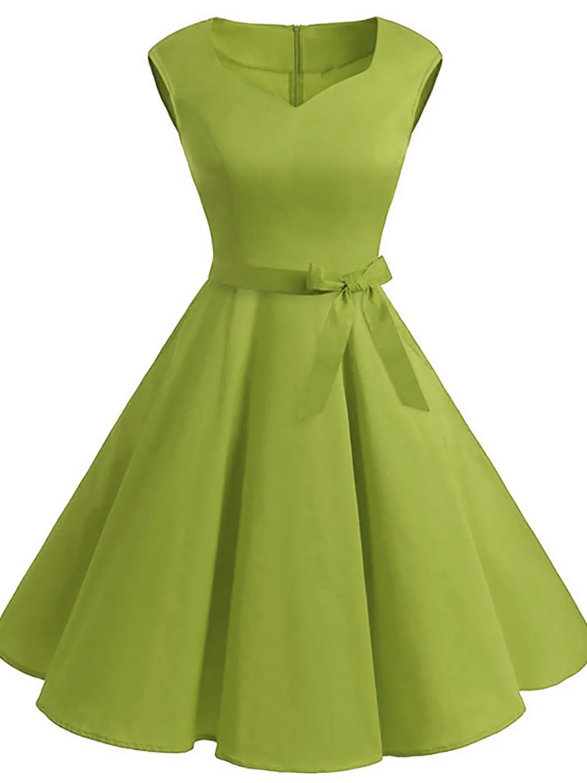 Online Retro Stage Red 1950s Sweetheart Swing Dress