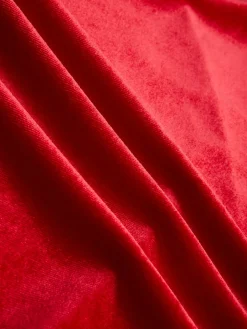 Discount Retro Stage Red 1930s Velvet Lace Tank Top With Gloves Deep Red
