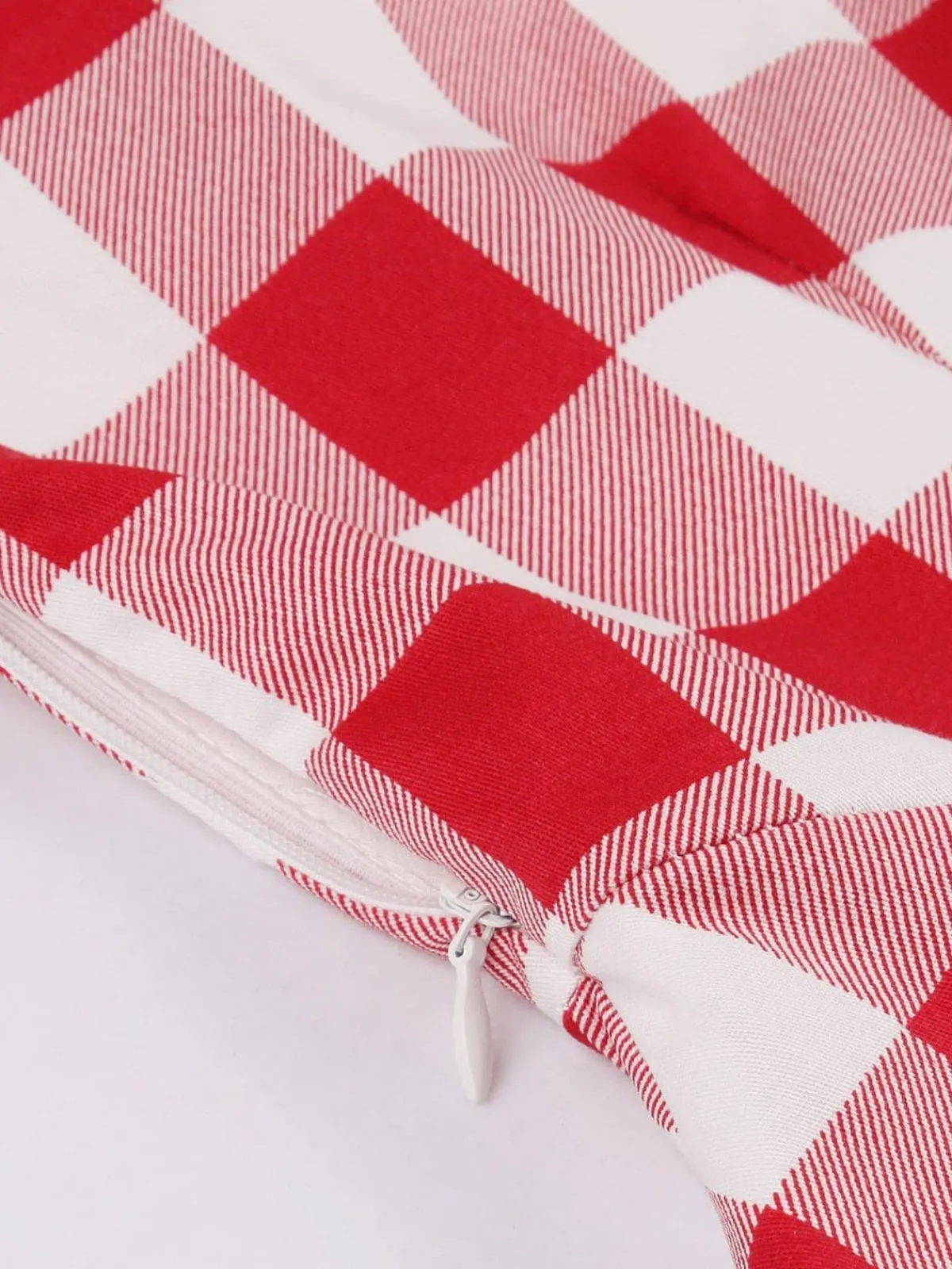 Sale Retro Stage White 1950s Pockets Plaid Dress Red