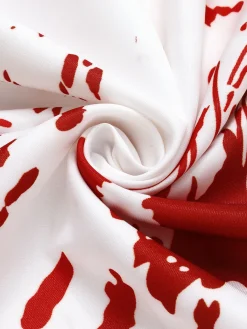 Clearance Retro Stage &White 1950s Halloween Blood Dress Red