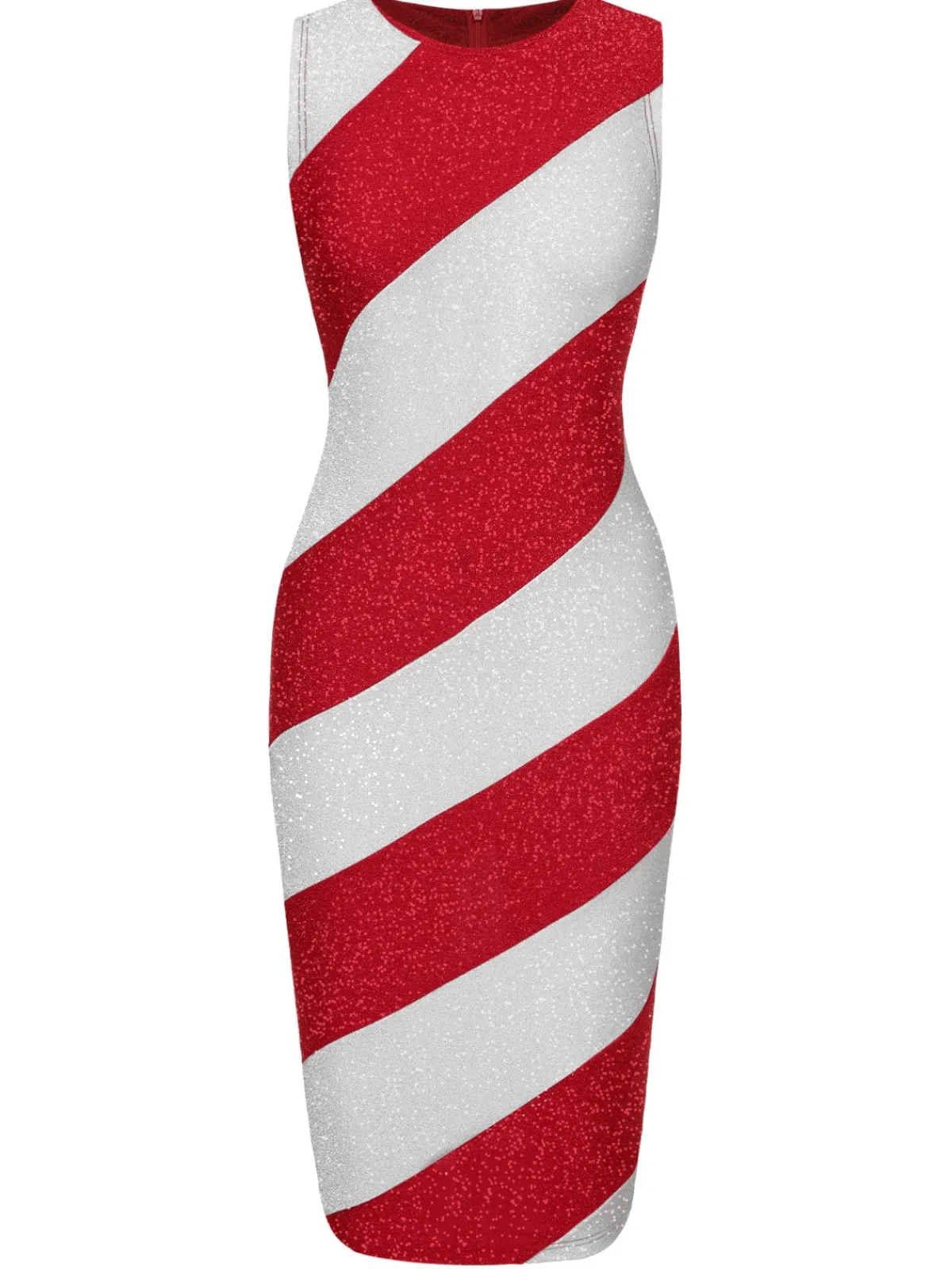 Clearance Retro Stage Red& 1960s Pinstriped Pencil Dress White