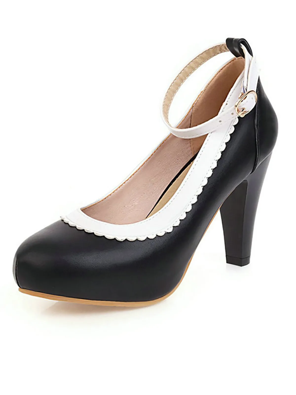 New Retro Stage Retro Ankle Strap High Heels Shoes