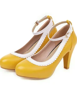 Fashion Retro Stage Retro Ankle Strap High Heels Shoes
