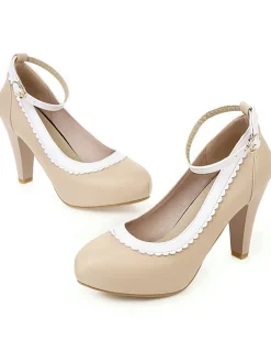 Fashion Retro Stage Retro Ankle Strap High Heels Shoes