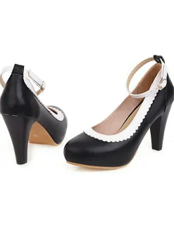Fashion Retro Stage Retro Ankle Strap High Heels Shoes