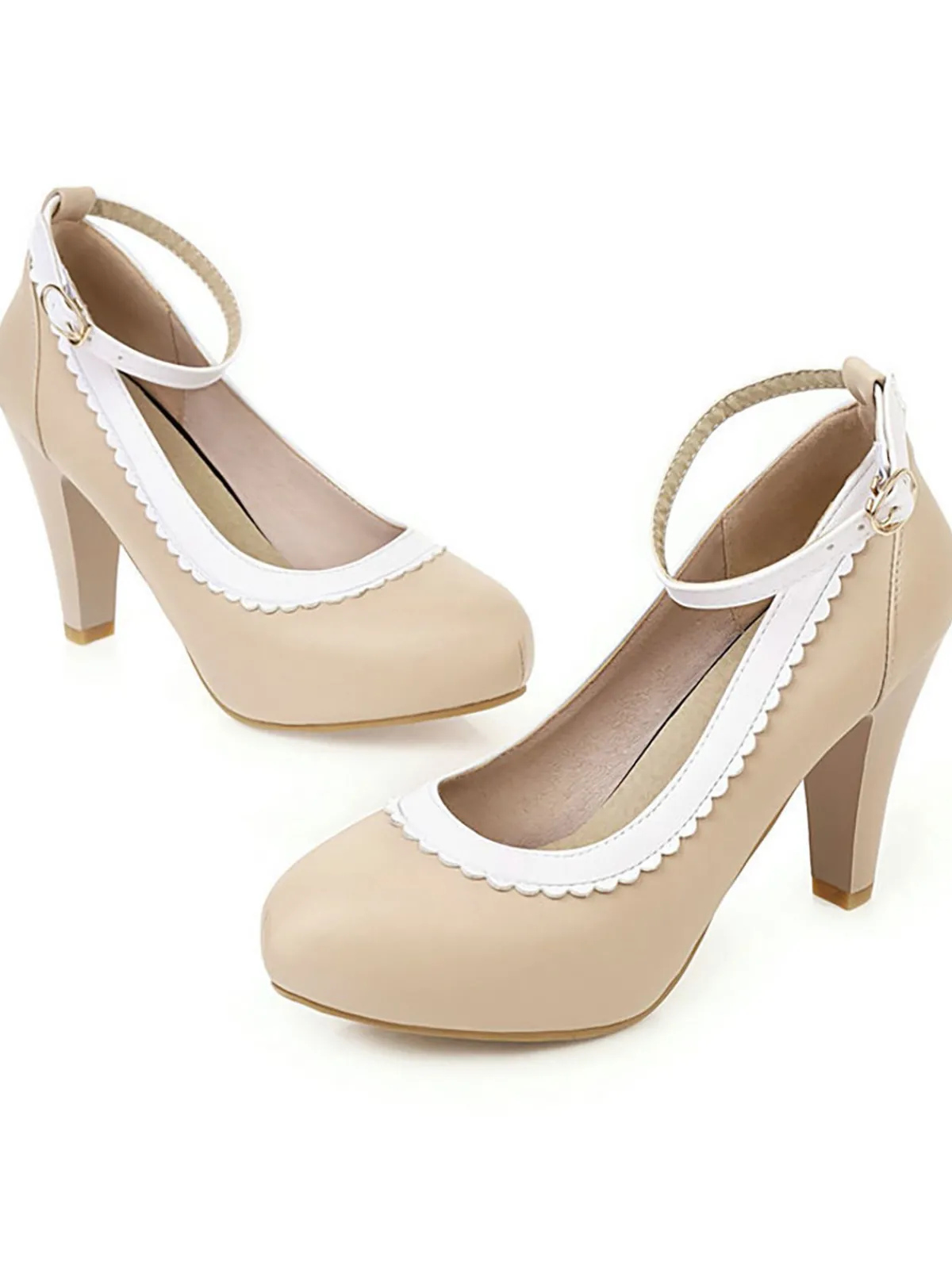 New Retro Stage Retro Ankle Strap High Heels Shoes