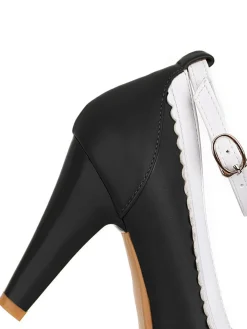 New Retro Stage Retro Ankle Strap High Heels Shoes