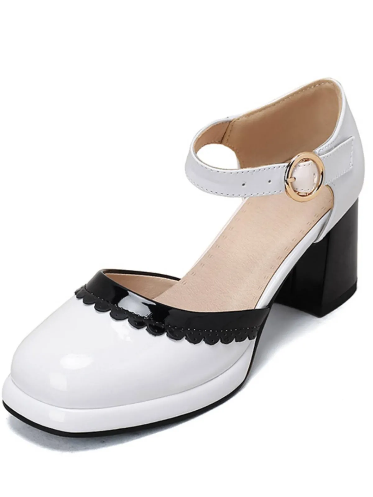 Discount Retro Stage Retro Ankle Strap High Heels Shoes