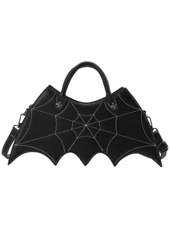 Hot Retro Stage Retro Black Halloween Spider Handbag
