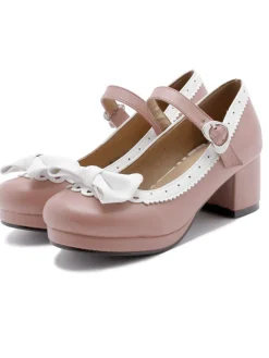Discount Retro Stage Retro Bow Non-slip High Heel Shoes