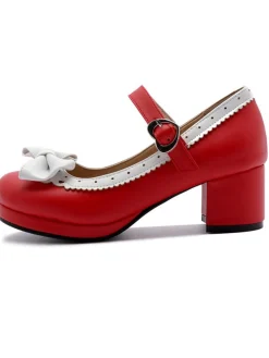 Discount Retro Stage Retro Bow Non-slip High Heel Shoes