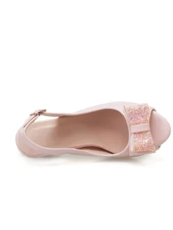 Clearance Retro Stage Retro Bow Slingback Peep Toe Shoes