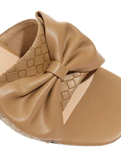 Sale Retro Stage Retro Bowknot Chunky Heels Sandals