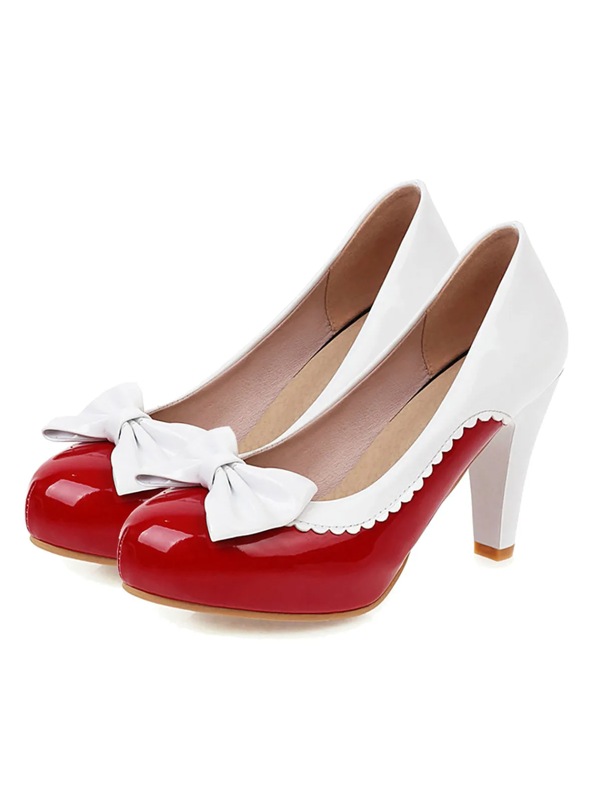 Fashion Retro Stage Retro Bowknot High Heels Shoes