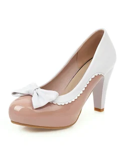 Clearance Retro Stage Retro Bowknot High Heels Shoes