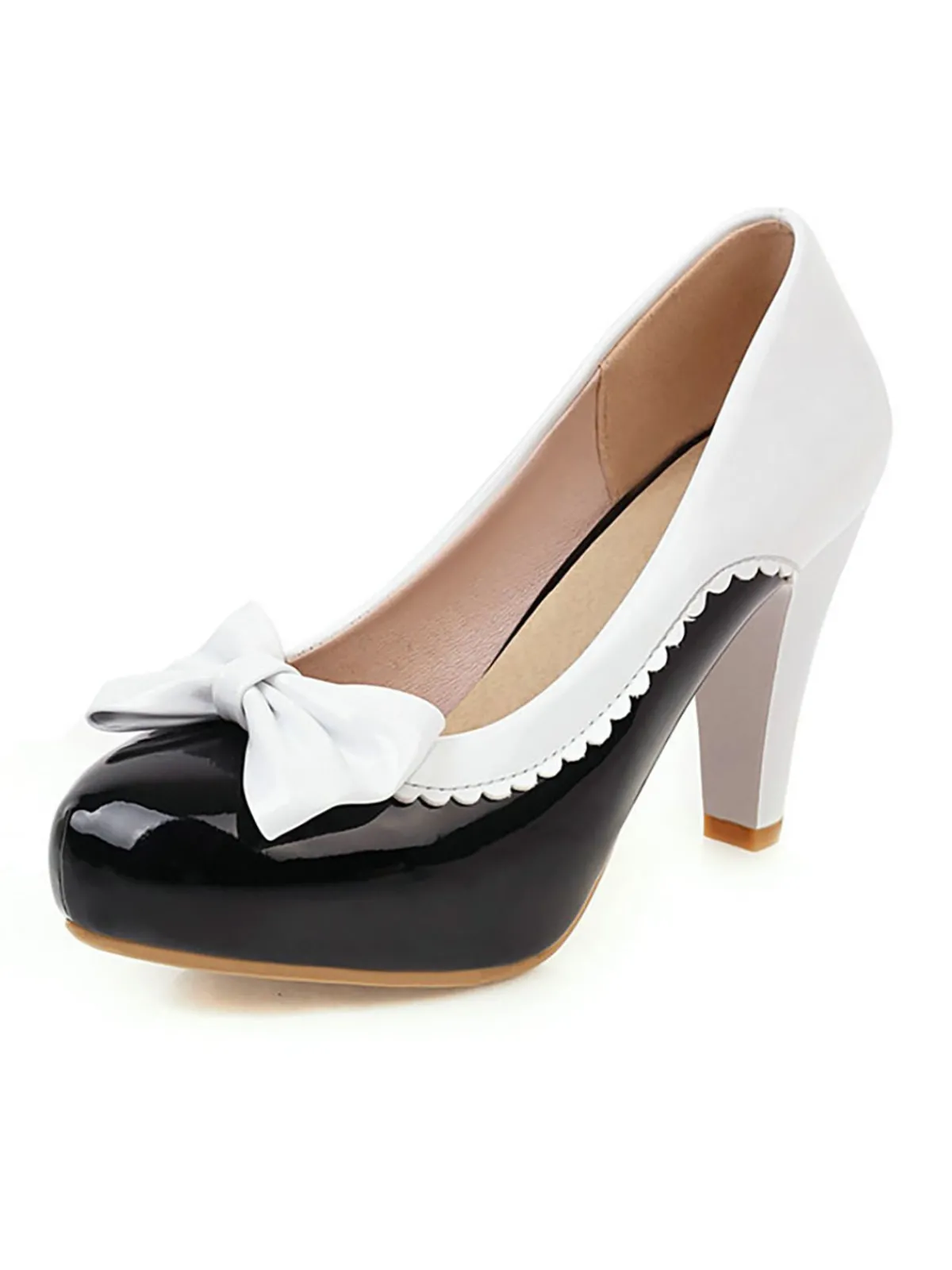 Best Retro Stage Retro Bowknot High Heels Shoes