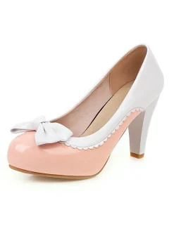Clearance Retro Stage Retro Bowknot High Heels Shoes