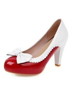 Clearance Retro Stage Retro Bowknot High Heels Shoes