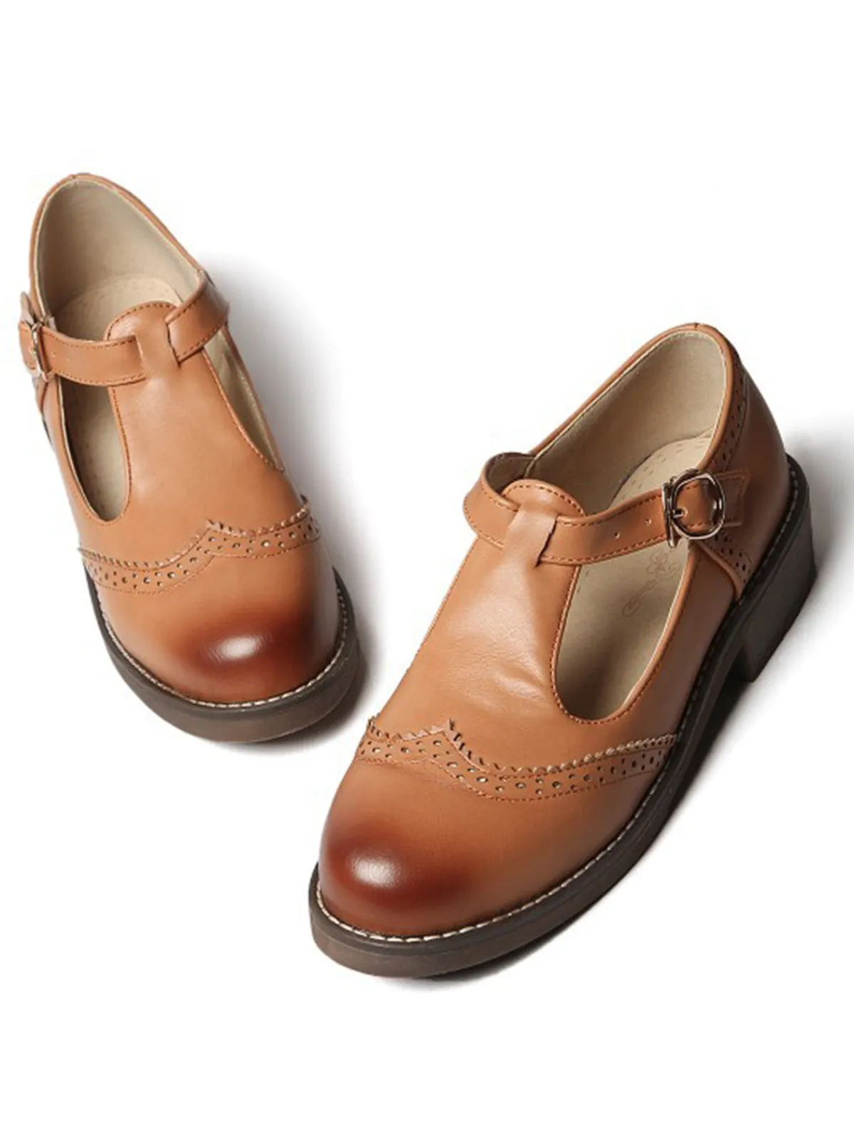 Fashion Retro Stage Retro Casual Buckle Thong Shoes