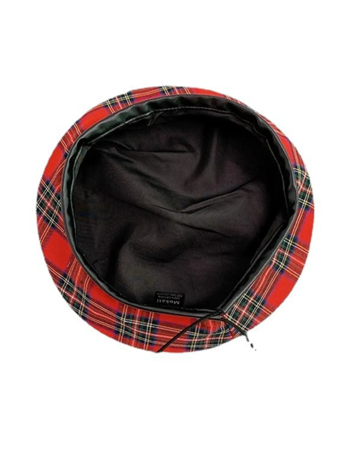 Outlet Retro Stage Retro Christmas Scottish Plaid Cotton Berets