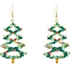 Hot Retro Stage Retro Christmas Tree Alloy Earrings