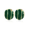 Online Retro Stage Retro Dark Green Island Oasis Earrings Stud