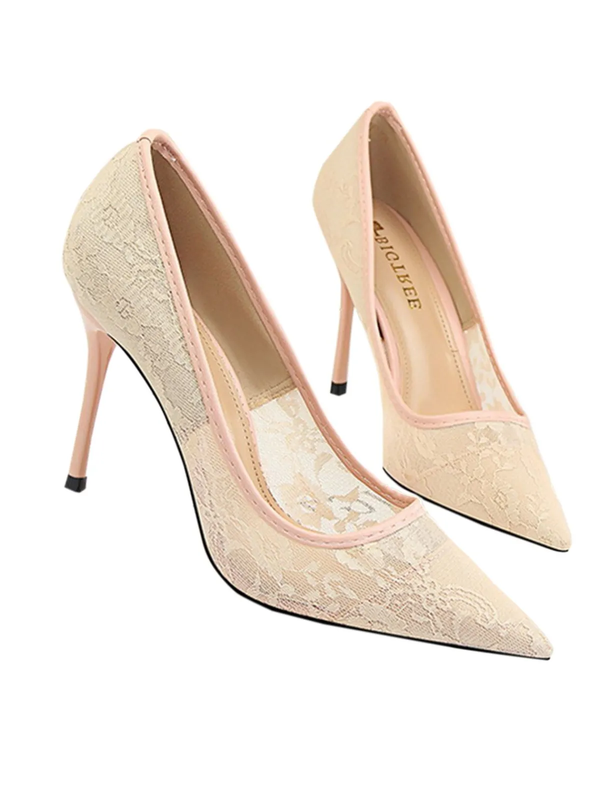 New Retro Stage Retro Floral Solid Lace Pointed Shoes