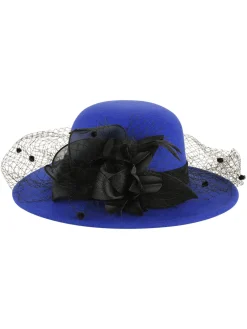 New Retro Stage Retro Flower Net Round Top Hat