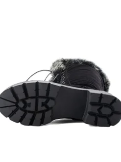 New Retro Stage Retro Furry Chunky Heel Snow Boots