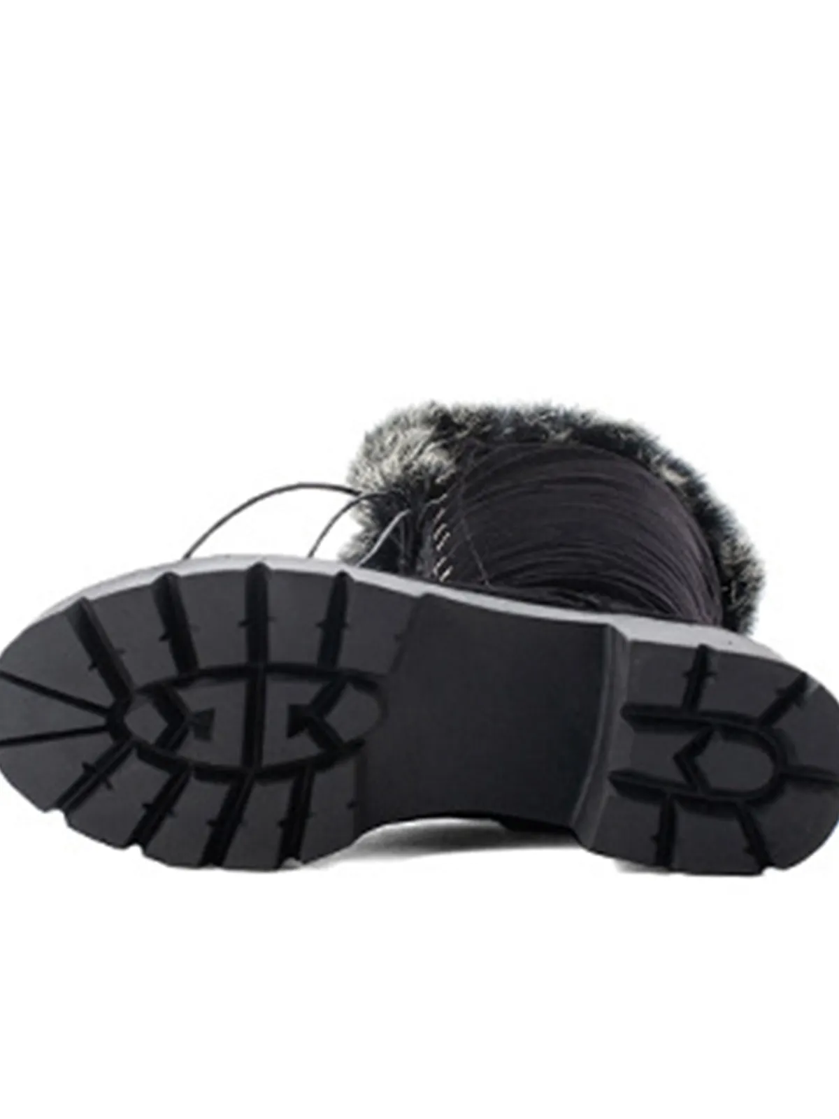 New Retro Stage Retro Furry Chunky Heel Snow Boots