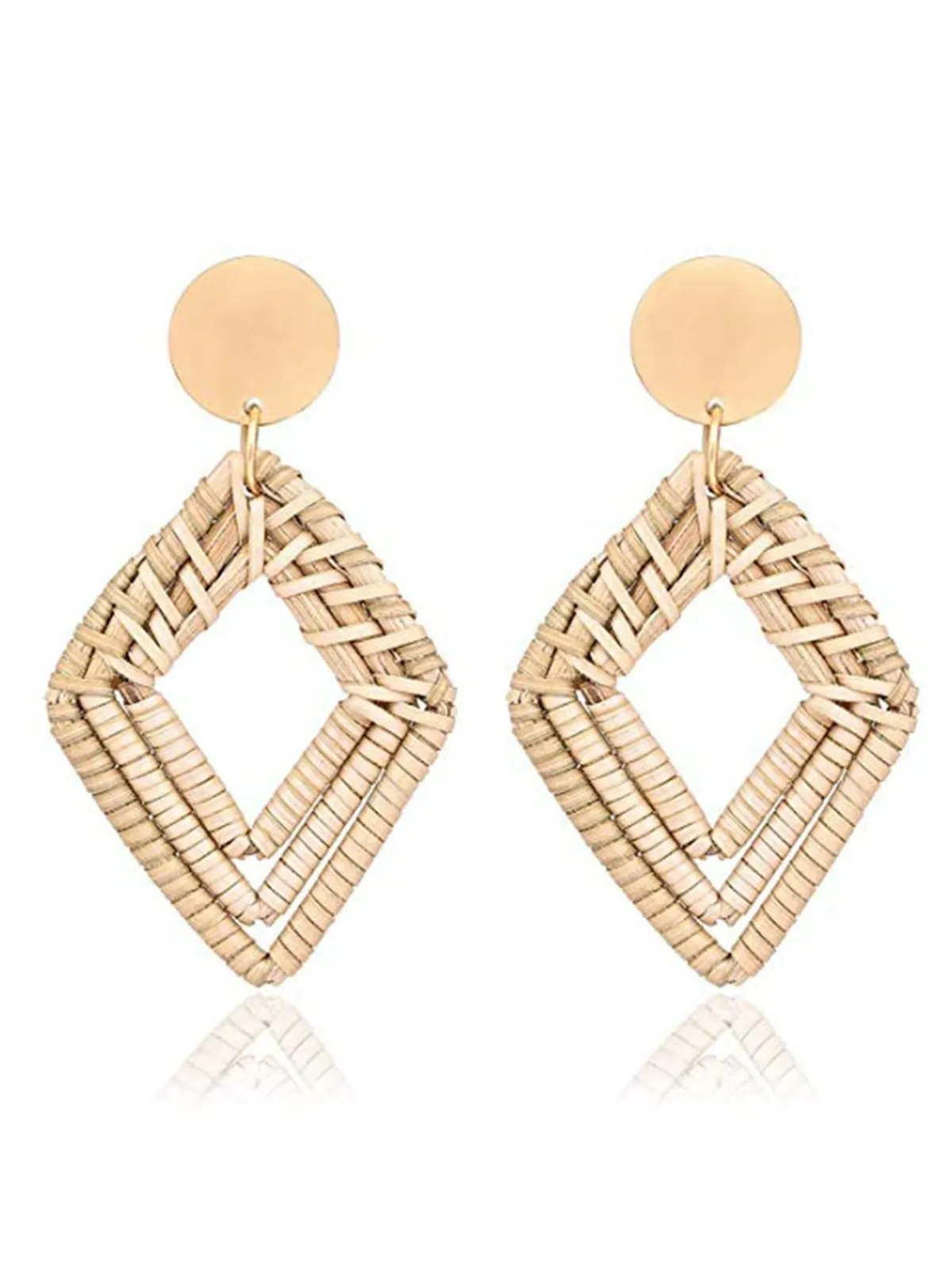 New Retro Stage Retro Geometric Beach Holiday Crocheted Earrings
